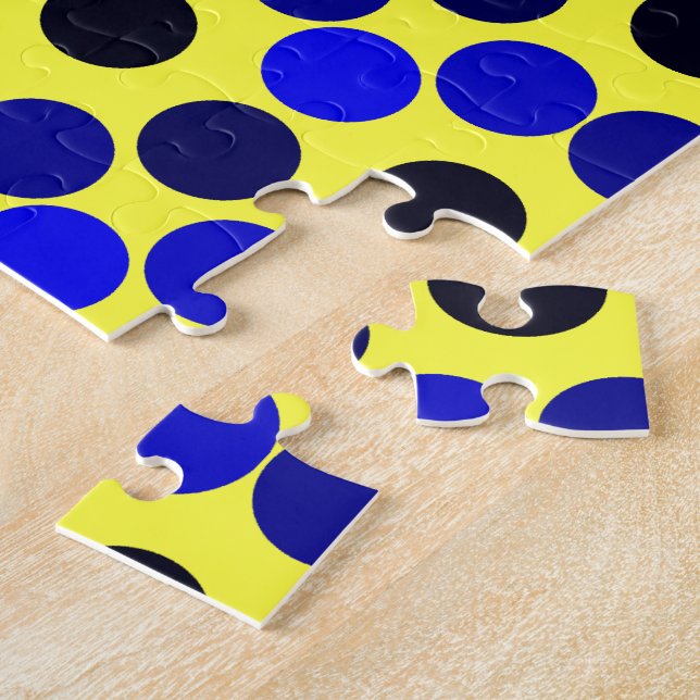 Puzzle Ver puntos de color negro y azul (Lado)