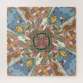 Puzzle Verano consciente: Pastel y Patrón juguetón