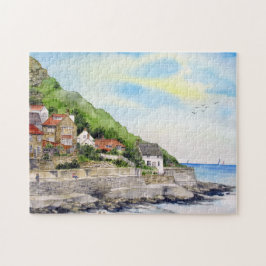 Puzzle Verano en Runswick Bay North Yorkshire Inglaterra
