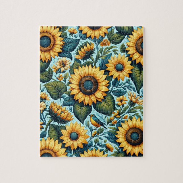 Puzzle Verano/girasol/ave (Vertical)