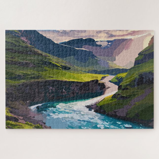 Puzzle Verde exuberante (Horizontal)