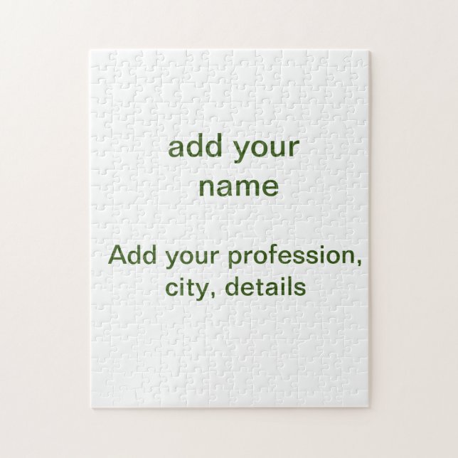 Puzzle Verde mínimo simple añadir el nombre de texto reco (Vertical)