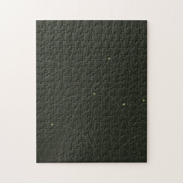 Puzzle Verde, simple, elegante, moderno abstracto de la n (Vertical)