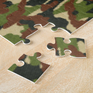 Puzzle Verde y marrón de camuflaje