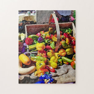 Puzzle Verduras coloridas en el mercado de un granjero