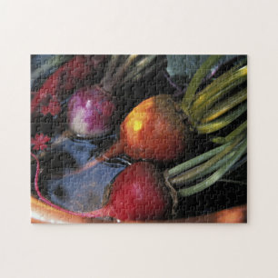 Puzzle Verduras de raíz coloridas