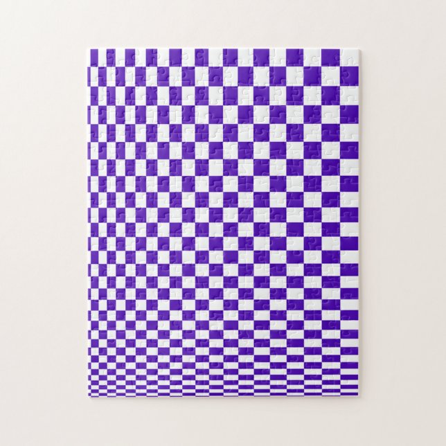 Puzzle Verificadores ópticos púrpura y blanco de ilusión (Vertical)