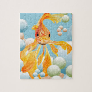 Puzzle VerMillón De Peces De Oro En El Agua Pastel De Bur