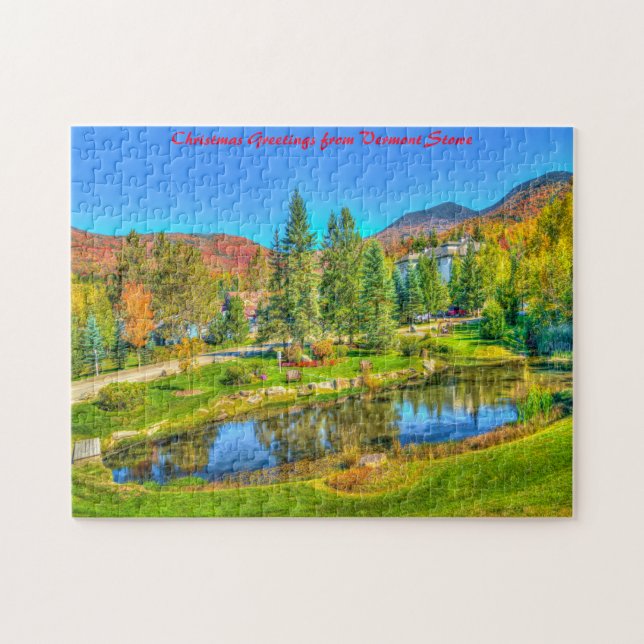 Puzzle Vermont Stowe. Saludos de Navidad (Horizontal)