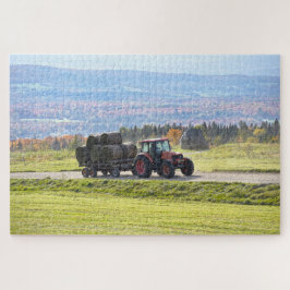 Puzzle Vermont Tractor Hauling Hay Bales