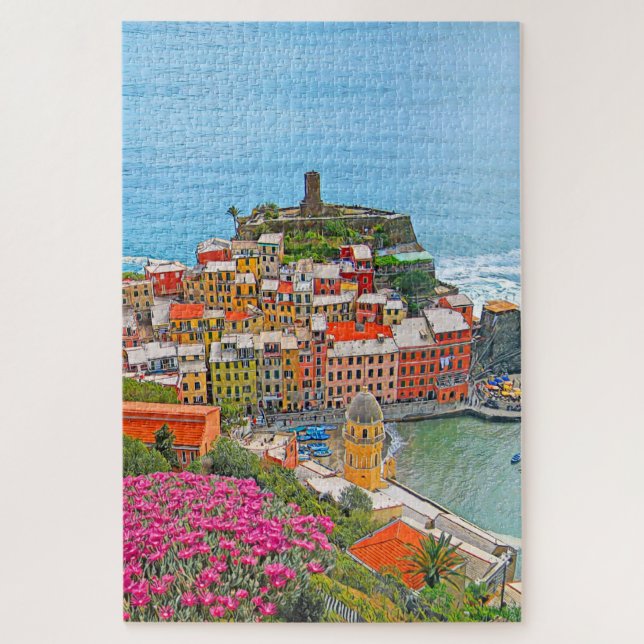Puzzle VERNAZA - Cinque Terre - panorama - Liguria - (Vertical)