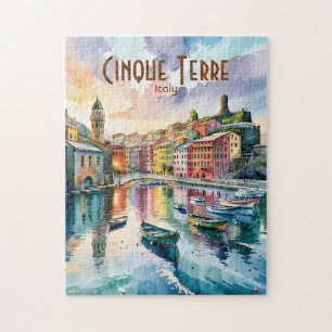 Puzzle Vernazza Cinque Terre Italia Acuarela Personalizad