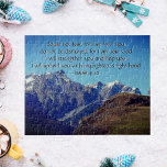 Puzzle Verso de la Biblia Inspiradora del personalizado d<br><div class="desc">Diseño = Montaña de nieve parcial con cielo azul ¿Alguna vez has sentido que estás solo? ¿y nada va a tu camino? Siempre recuerden que Dios siempre ayuda a su propio pueblo, ¡pero necesitan tener esa fe! Isaías 41:10 es mi verso favorito de Isaías. ¡Esto te motivará! Así que levántate,...</div>