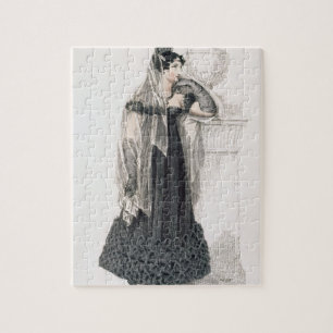 Puzzle Vestido de luto, placa de moda del representante