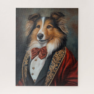 Puzzle Vestido formal Tuxedo Shetland Sheepdog   Sheltie