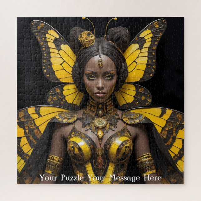 Puzzle Vestido mariposa de mujer africana (Vertical)