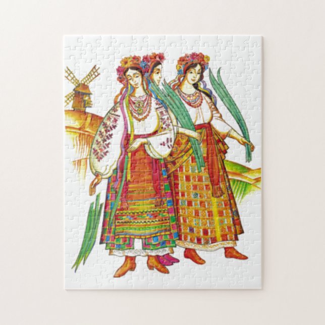 Puzzle Vestido tradicional ucraniano de Kyivschyna (Vertical)