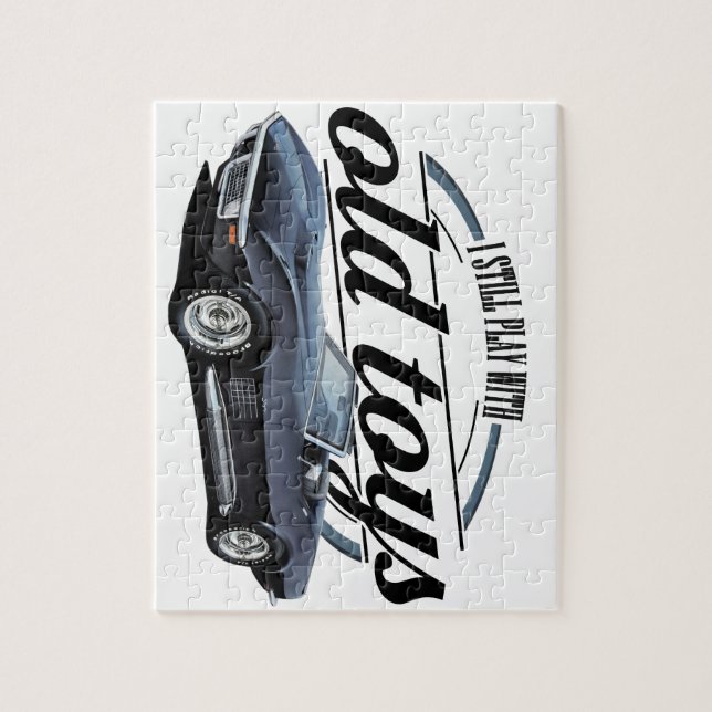 Puzzle vette negro de los juguetes viejos (Vertical)