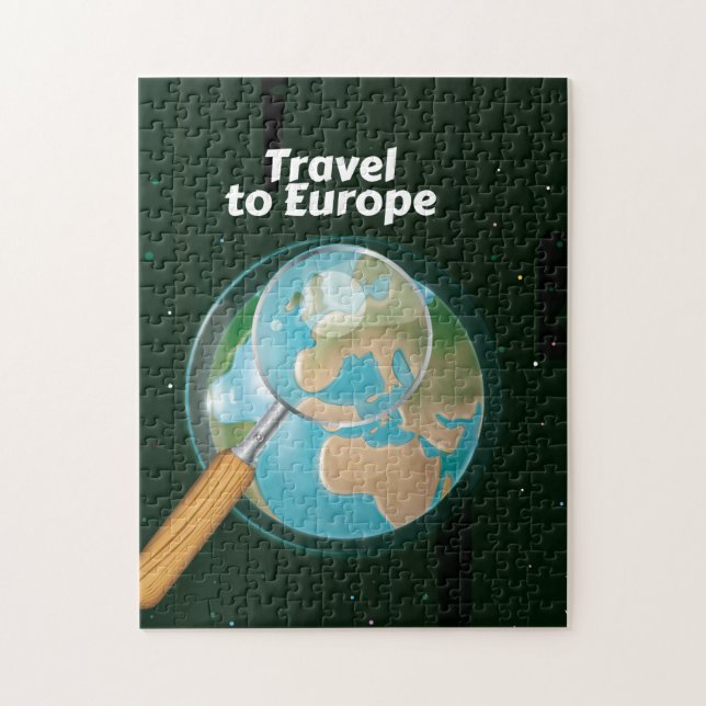 Puzzle Viaje a Europa impreso de vacaciones (Vertical)