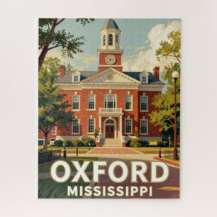 Puzzle Viaje a Oxford Mississippi Plaza Histórica