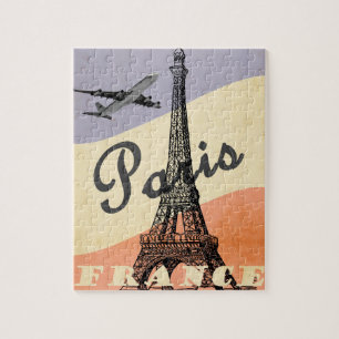 Puzzle Viaje aéreo europeo de la Torre Eiffel de París