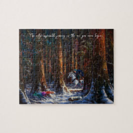 Puzzle Viaje - arte del paisaje boscoso fantástico
