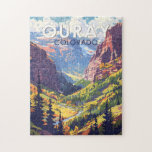 Puzzle Viaje de arte de Ouray Colorado<br><div class="desc">Nuestro estilo de arte vectorial. Ouray,  Colorado,  también conocida como Suiza de América,  es por lejos uno de los lugares más subvalorados en Colorado.</div>