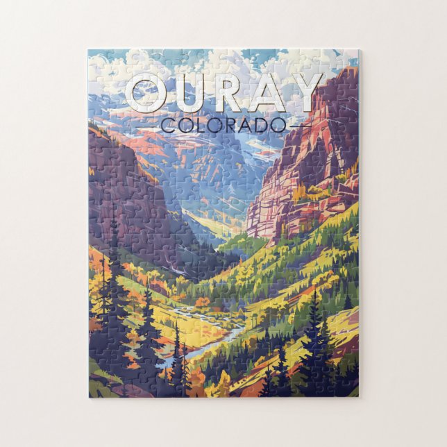 Puzzle Viaje de arte de Ouray Colorado (Vertical)