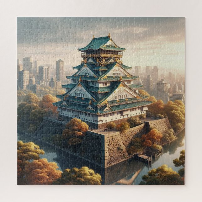Puzzle Viaje de cosecha de paisajes de Japón del Castillo (Vertical)