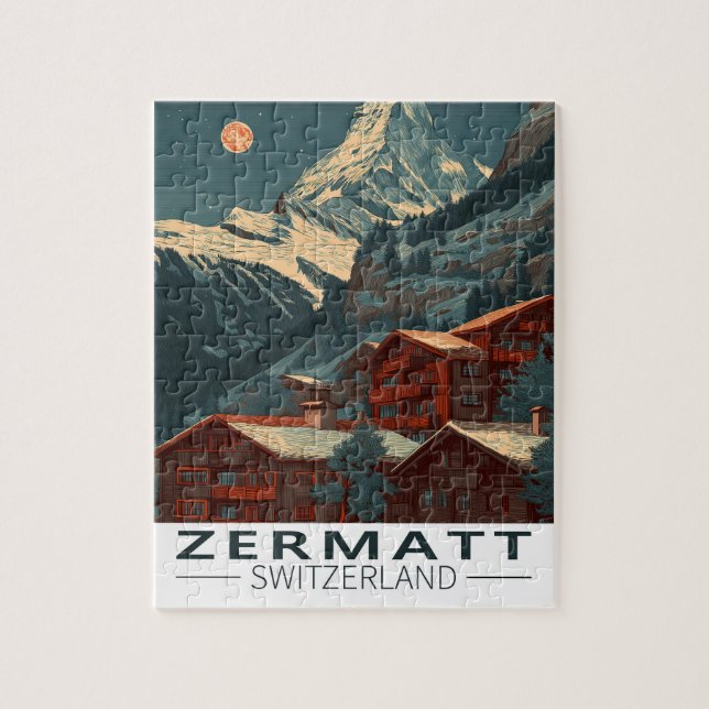 Puzzle Viaje de cosecha de zermatt Matterhorn (Vertical)