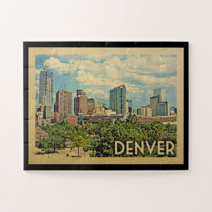 Puzzle Viaje de Denver Colorado Vintage