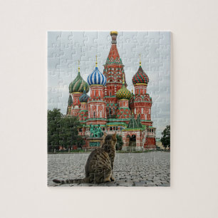 Puzzle Viaje de gato a Rusia en Moscú