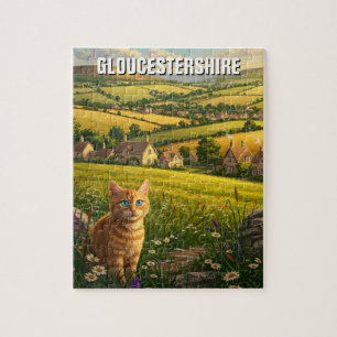 Puzzle Viaje de Inglaterra a un gato en Gloucestershire