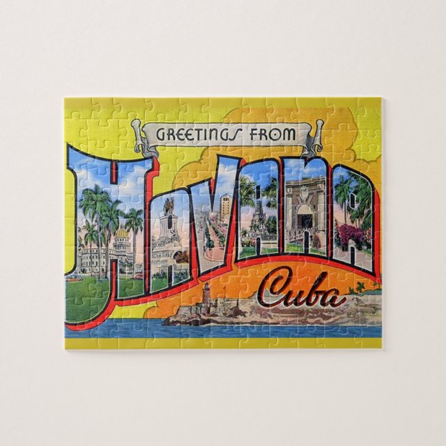 Puzzle Viaje de la Cuba vieja - Saludos desde La Habana (Horizontal)