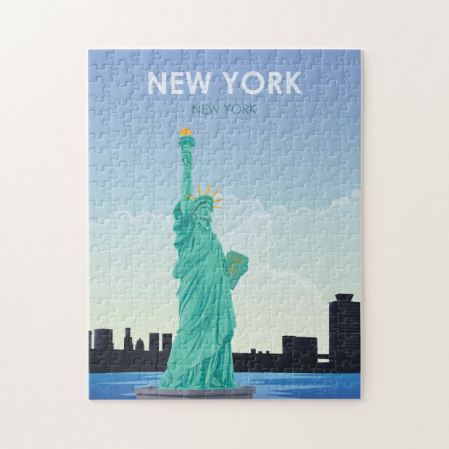 Puzzle Viaje de la Estatua de la Libertad en Nueva York (Vertical)