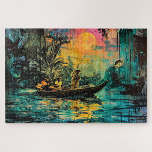 Puzzle Viaje de pesca - Agujero pesquero no incluido