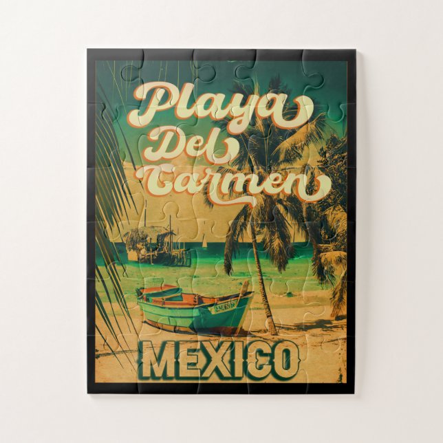 Puzzle Viaje de Playa del Carmen Palm Tree (Vertical)