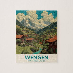 Puzzle Viaje de Vintage de Wengen Suiza