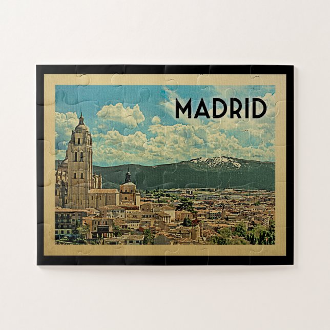 Puzzle Viaje de Vintage en Madrid España (Horizontal)