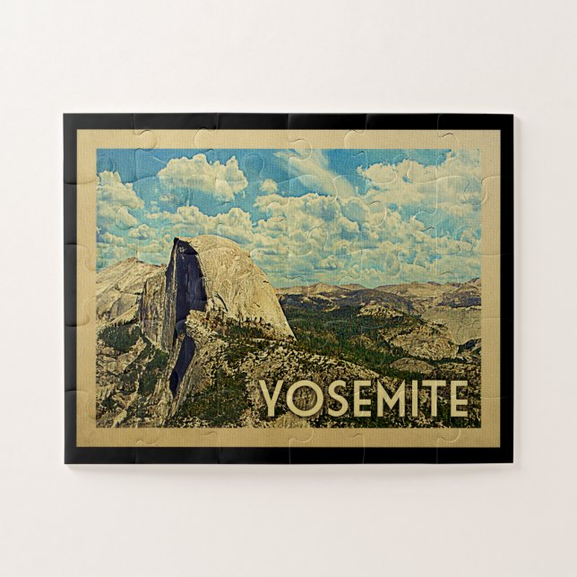 Puzzle Viaje de Yosemite Vintage (Horizontal)