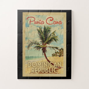 Puzzle Viaje del vintage de la República Dominicana de