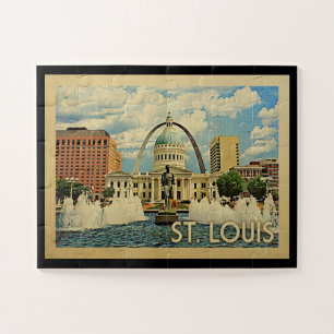 Puzzle Viaje del vintage de Missouri del Saint Louis