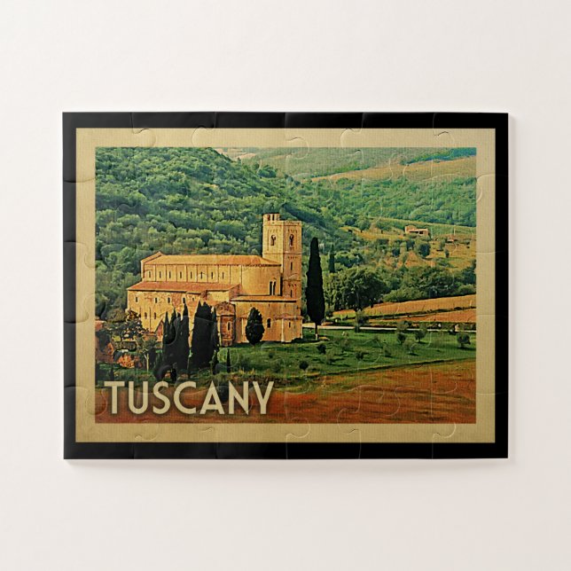 Puzzle Viaje del vintage de Toscana Italia (Horizontal)
