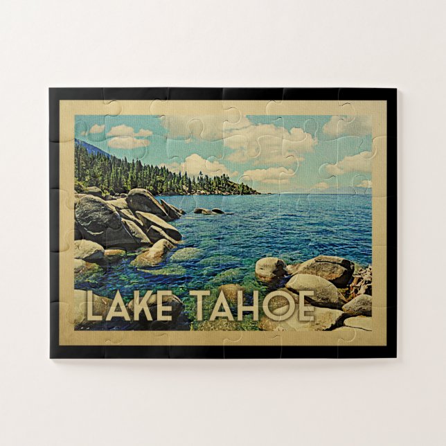 Puzzle Viaje del vintage del lago Tahoe (Horizontal)