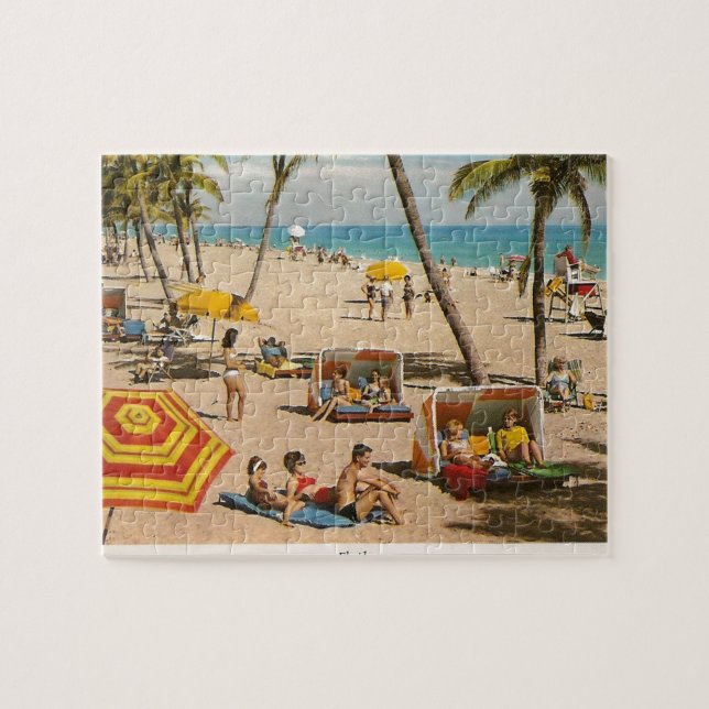 Puzzle Viaje en la playa de Retro Florida (Horizontal)