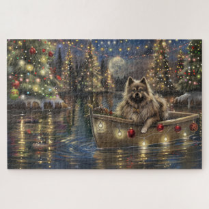 Puzzle Viaje festivo de Navidad de Keeshond