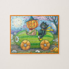 PUZZLE VIAJE POR CARRETERA HALLOWEEN, AMIGOS DE JACK Y GA