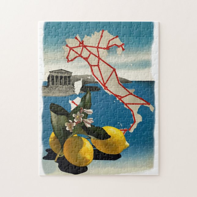 Puzzle Viaje por Italia Vintage (Vertical)