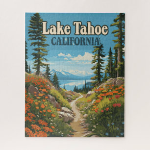 Puzzle Viaje retro al lago Tahoe California Nevada