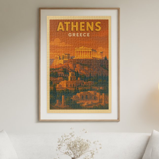 Puzzle Viaje Retro Atenas Grecia (Subido por el creador)